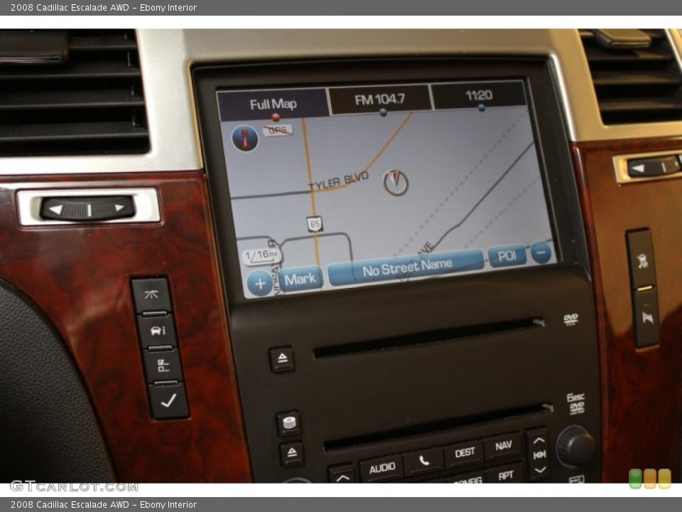 Ebony Interior Navigation for the 2008 Cadillac Escalade AWD #54332200