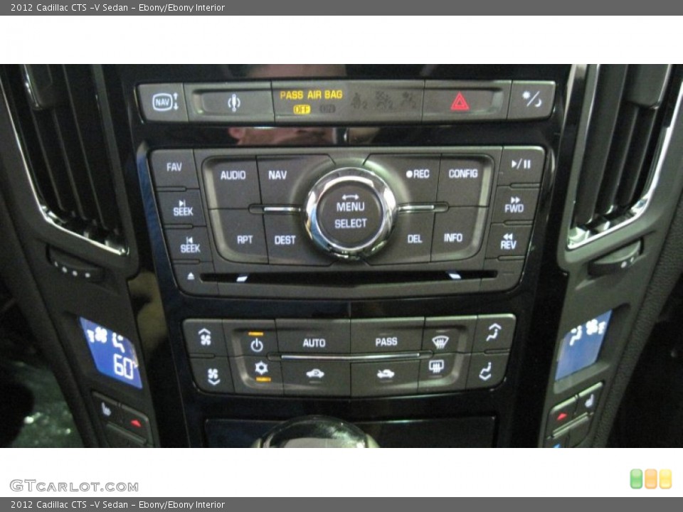 Ebony/Ebony Interior Controls for the 2012 Cadillac CTS -V Sedan #54332548