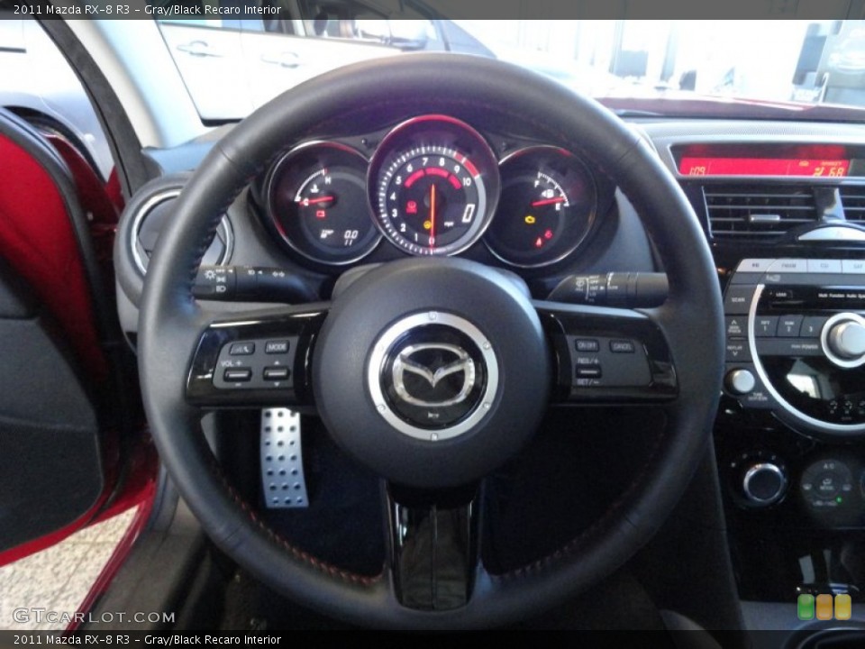 Gray/Black Recaro Interior Steering Wheel for the 2011 Mazda RX-8 R3 #54334021