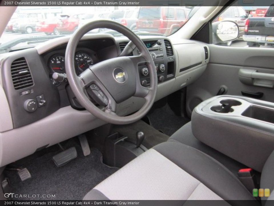 Dark Titanium Gray Interior Prime Interior for the 2007 Chevrolet Silverado 1500 LS Regular Cab 4x4 #54334426