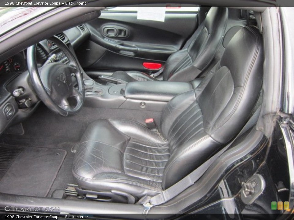 Black Interior Photo for the 1998 Chevrolet Corvette Coupe #54335299