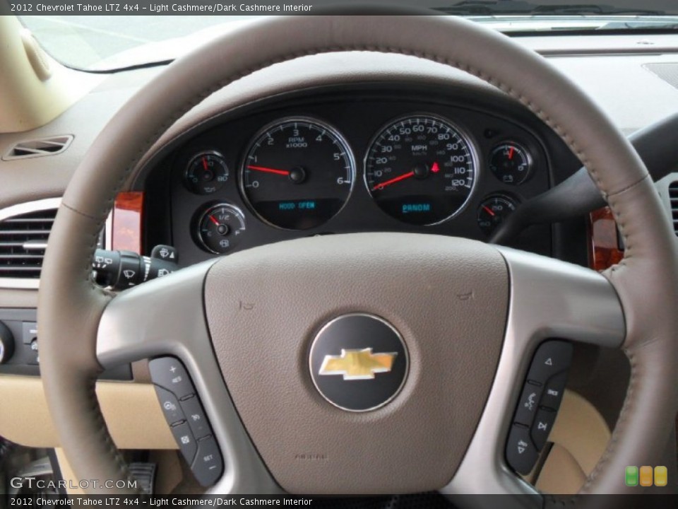 Light Cashmere/Dark Cashmere Interior Steering Wheel for the 2012 Chevrolet Tahoe LTZ 4x4 #54338843