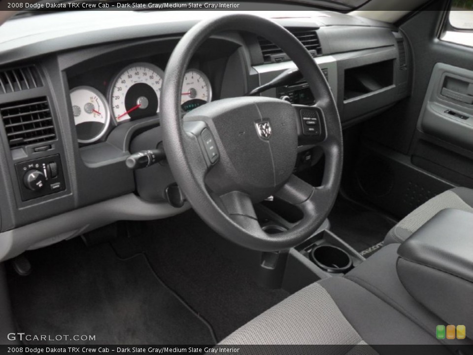 Dark Slate Gray/Medium Slate Gray Interior Steering Wheel for the 2008 Dodge Dakota TRX Crew Cab #54342991