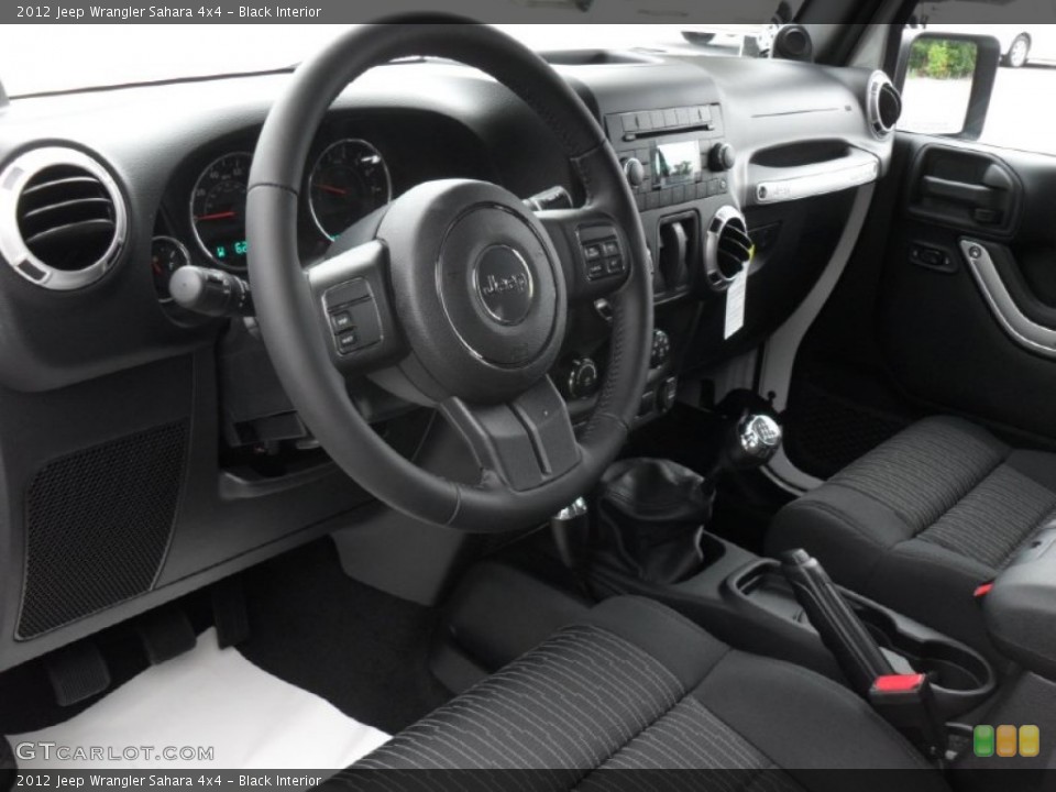 Black Interior Photo for the 2012 Jeep Wrangler Sahara 4x4 #54343297