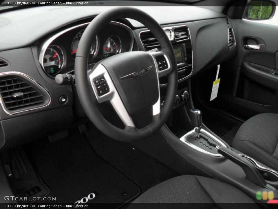 Black Interior Prime Interior for the 2012 Chrysler 200 Touring Sedan #54343456