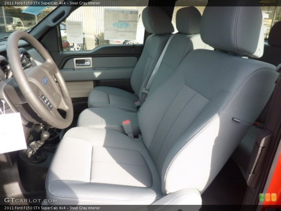 Steel Gray Interior Photo for the 2011 Ford F150 STX SuperCab 4x4 #54345052