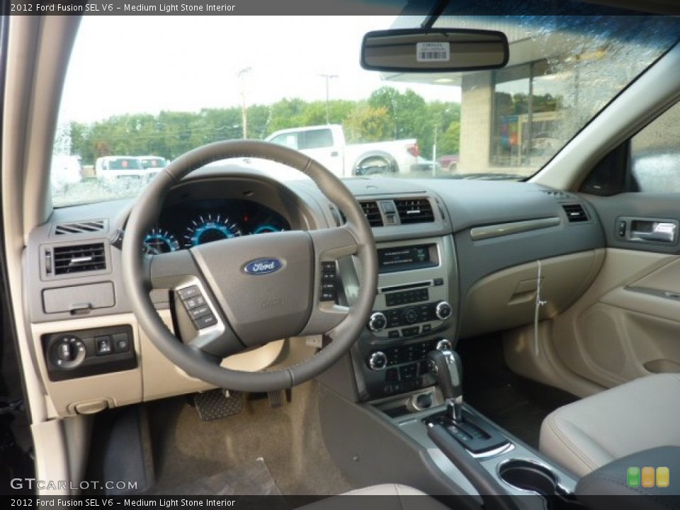 Medium Light Stone Interior Dashboard for the 2012 Ford Fusion SEL V6 #54346270