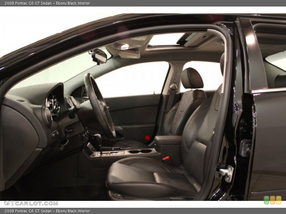 Ebony Black Interior Photo for the 2008 Pontiac G6 GT Sedan #54349471