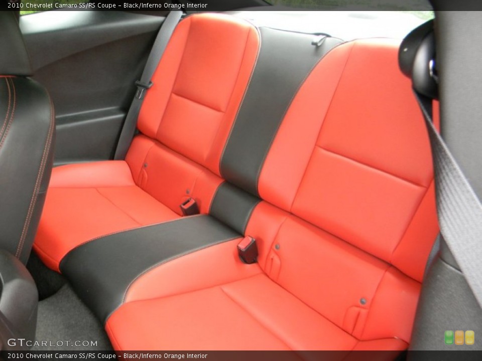 Black/Inferno Orange Interior Photo for the 2010 Chevrolet Camaro SS/RS Coupe #54352567