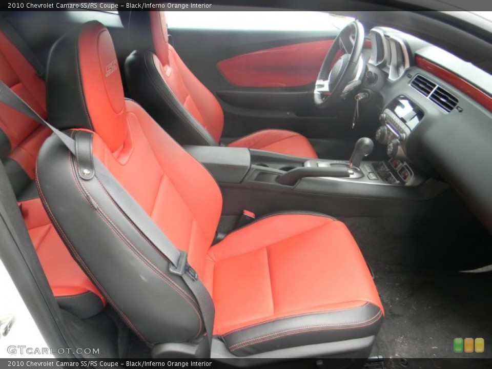 Black/Inferno Orange Interior Photo for the 2010 Chevrolet Camaro SS/RS Coupe #54352606