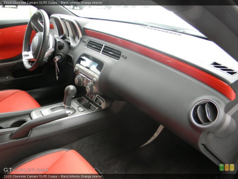 Black/Inferno Orange Interior Dashboard for the 2010 Chevrolet Camaro SS/RS Coupe #54352612