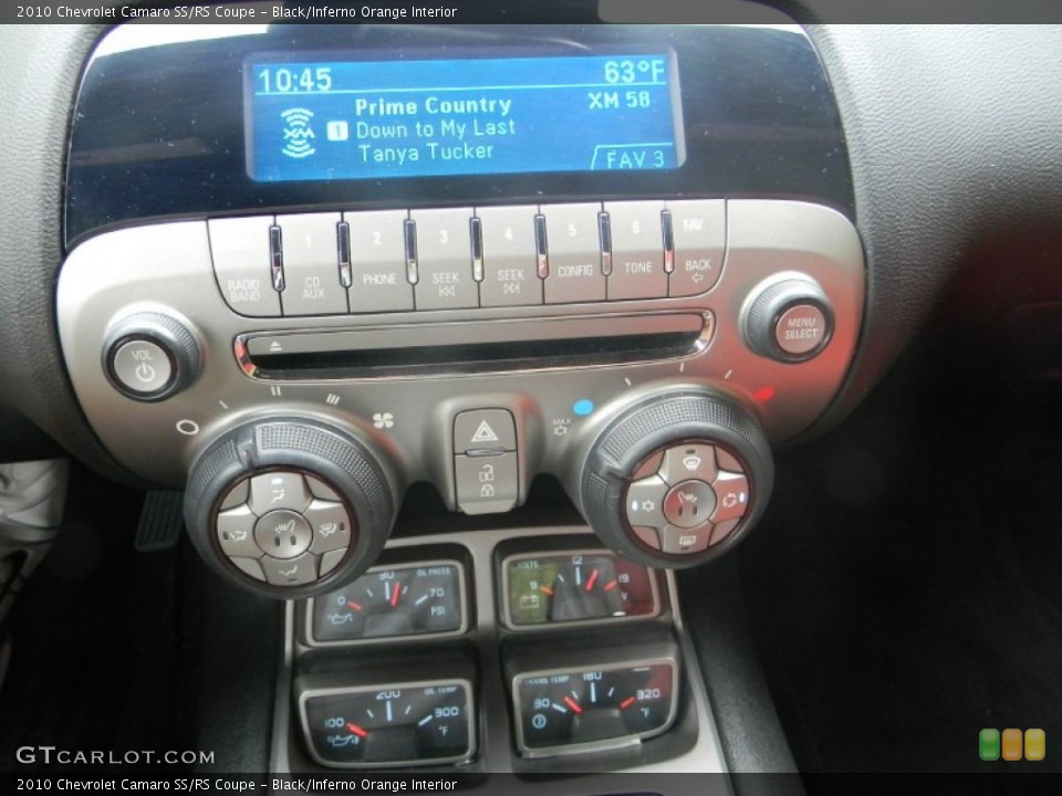 Black/Inferno Orange Interior Controls for the 2010 Chevrolet Camaro SS/RS Coupe #54352630