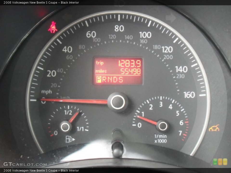 Black Interior Gauges for the 2008 Volkswagen New Beetle S Coupe #54356137