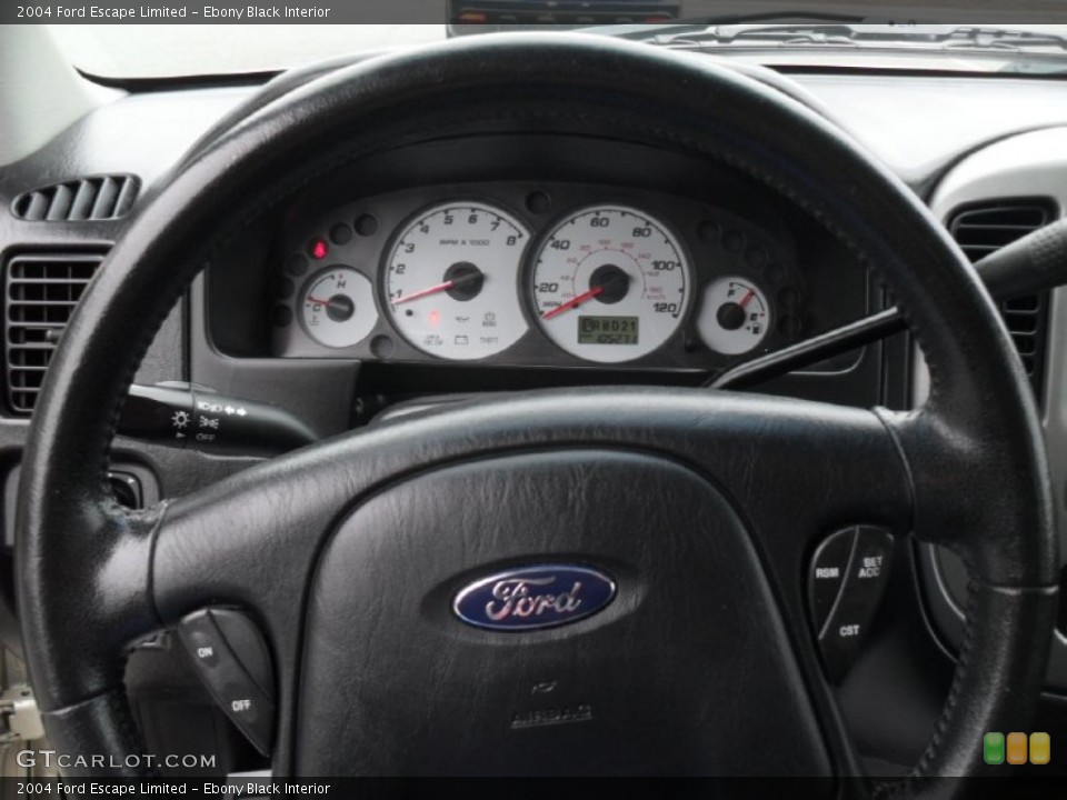 Ebony Black Interior Steering Wheel for the 2004 Ford Escape Limited #54356386