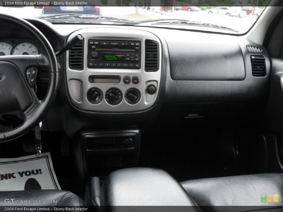 Ebony Black Interior Dashboard for the 2004 Ford Escape Limited #54356410