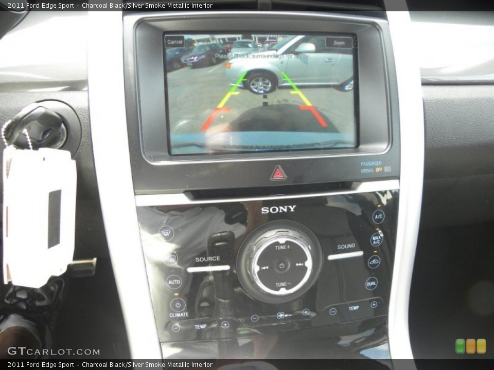 Charcoal Black/Silver Smoke Metallic Interior Controls for the 2011 Ford Edge Sport #54356455