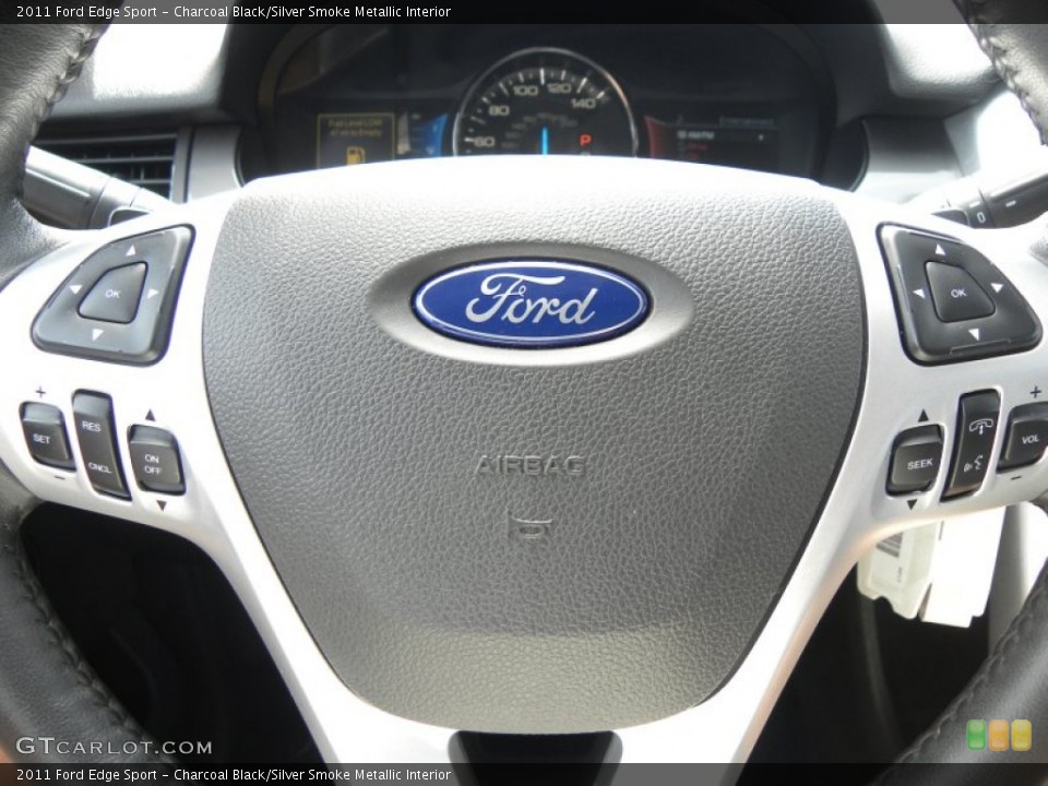 Charcoal Black/Silver Smoke Metallic Interior Controls for the 2011 Ford Edge Sport #54356470