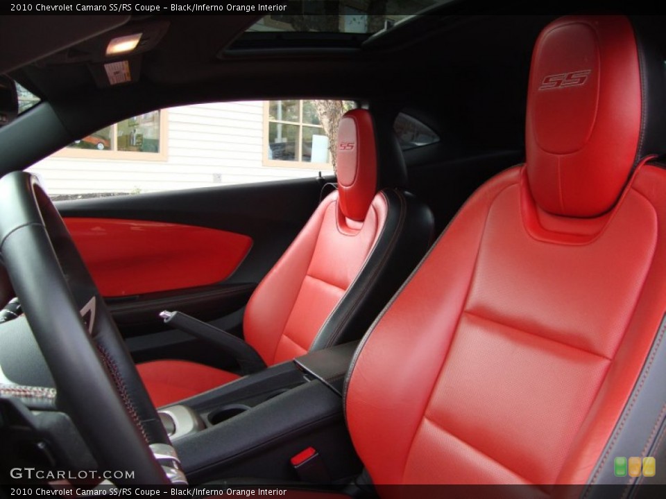 Black/Inferno Orange Interior Photo for the 2010 Chevrolet Camaro SS/RS Coupe #54358276