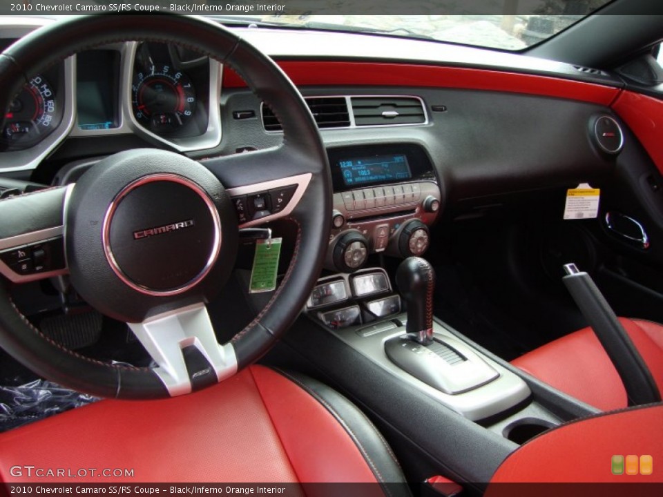 Black/Inferno Orange Interior Dashboard for the 2010 Chevrolet Camaro SS/RS Coupe #54358288