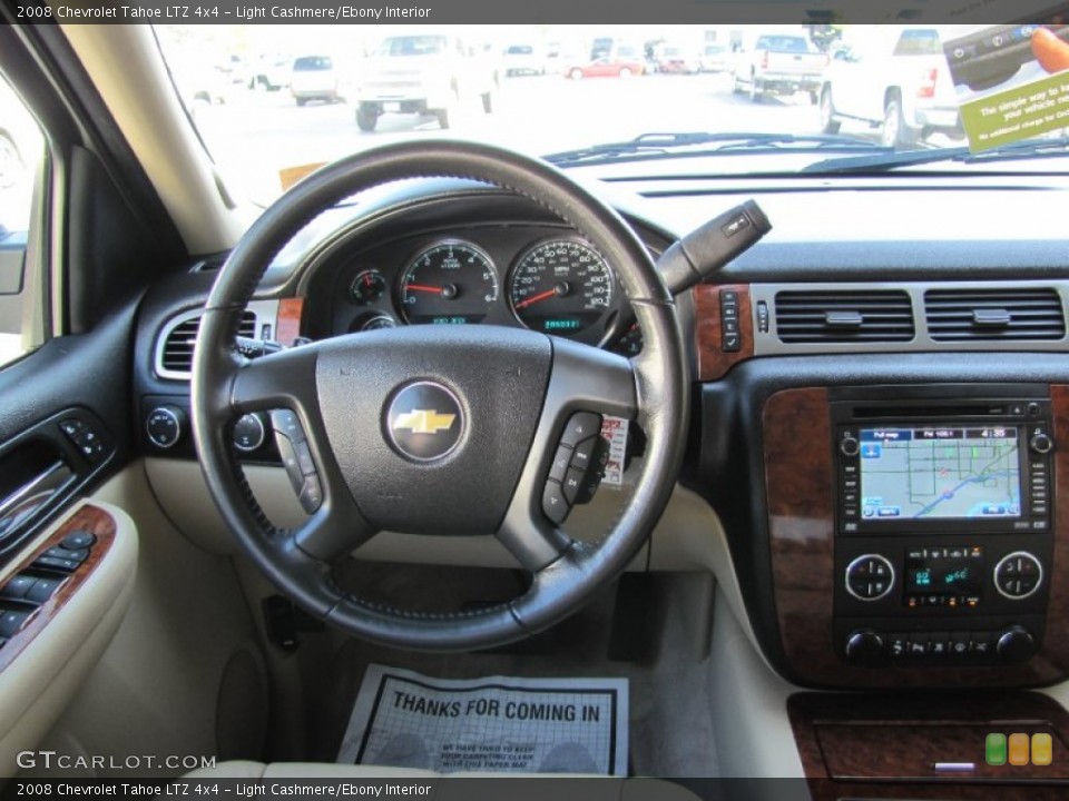 Light Cashmere/Ebony Interior Steering Wheel for the 2008 Chevrolet Tahoe LTZ 4x4 #54360679