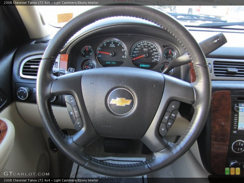 Light Cashmere/Ebony Interior Steering Wheel for the 2008 Chevrolet Tahoe LTZ 4x4 #54360691