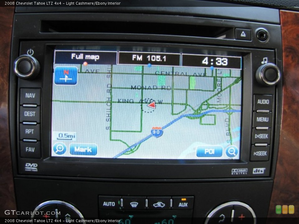 Light Cashmere/Ebony Interior Navigation for the 2008 Chevrolet Tahoe LTZ 4x4 #54360751