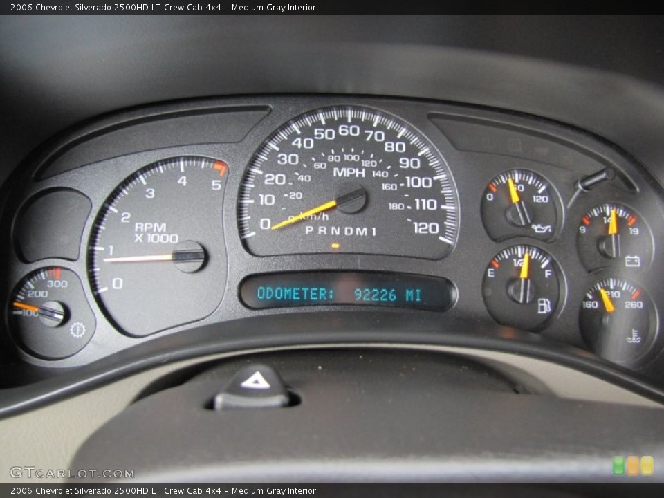Medium Gray Interior Gauges for the 2006 Chevrolet Silverado 2500HD LT Crew Cab 4x4 #54362257