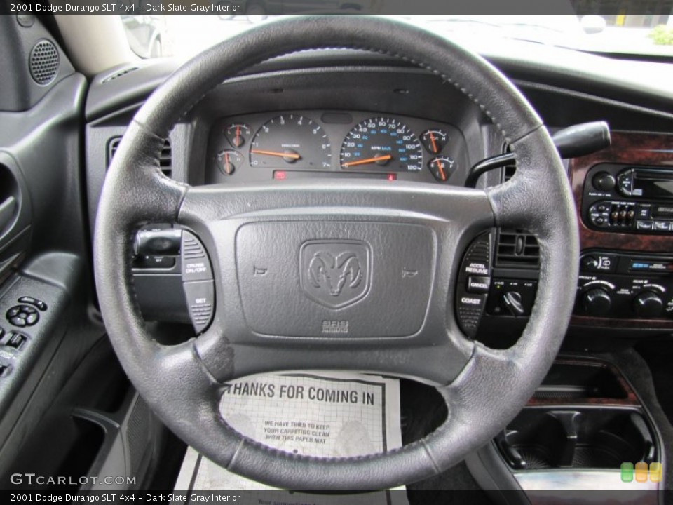 Dark Slate Gray Interior Steering Wheel for the 2001 Dodge Durango SLT 4x4 #54362887