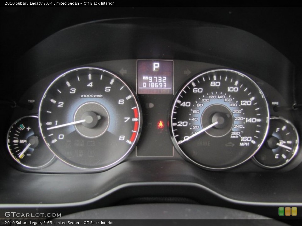 Off Black Interior Gauges for the 2010 Subaru Legacy 3.6R Limited Sedan #54363427