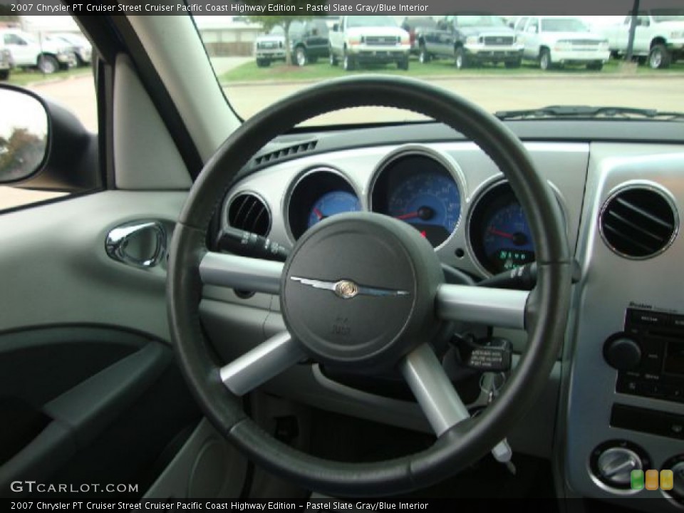 Pastel Slate Gray/Blue Interior Steering Wheel for the 2007 Chrysler PT Cruiser Street Cruiser Pacific Coast Highway Edition #54368926