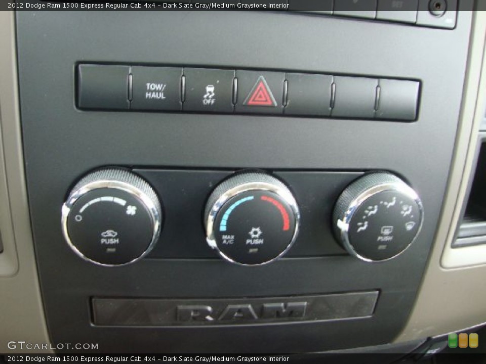 Dark Slate Gray/Medium Graystone Interior Controls for the 2012 Dodge Ram 1500 Express Regular Cab 4x4 #54370024