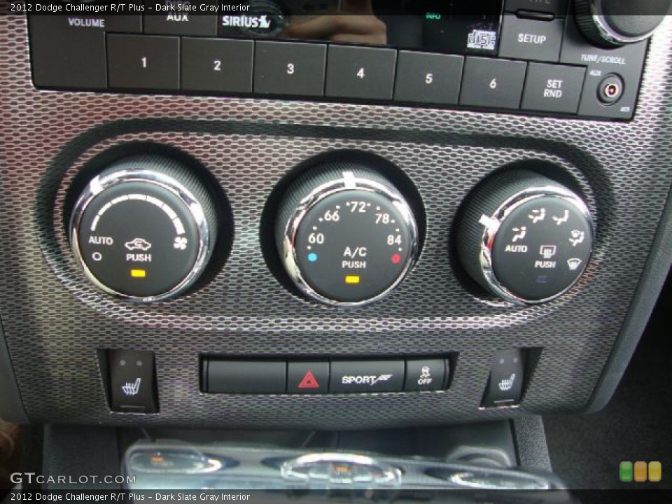 Dark Slate Gray Interior Controls for the 2012 Dodge Challenger R/T Plus #54370137