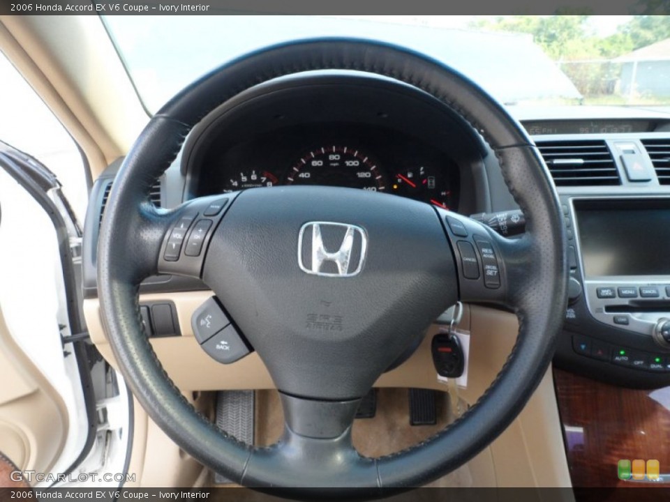 Ivory Interior Steering Wheel for the 2006 Honda Accord EX V6 Coupe #54370594