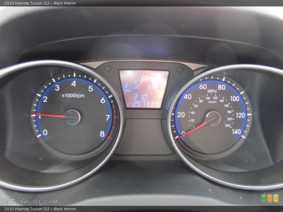 Black Interior Gauges for the 2010 Hyundai Tucson GLS #54374857