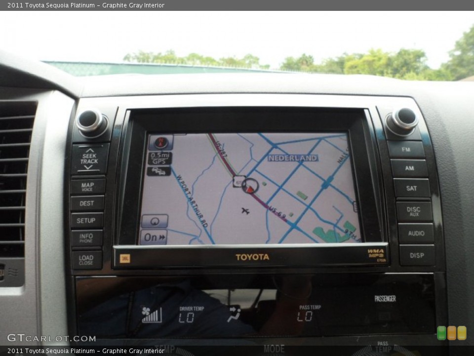 Graphite Gray Interior Navigation for the 2011 Toyota Sequoia Platinum #54375427