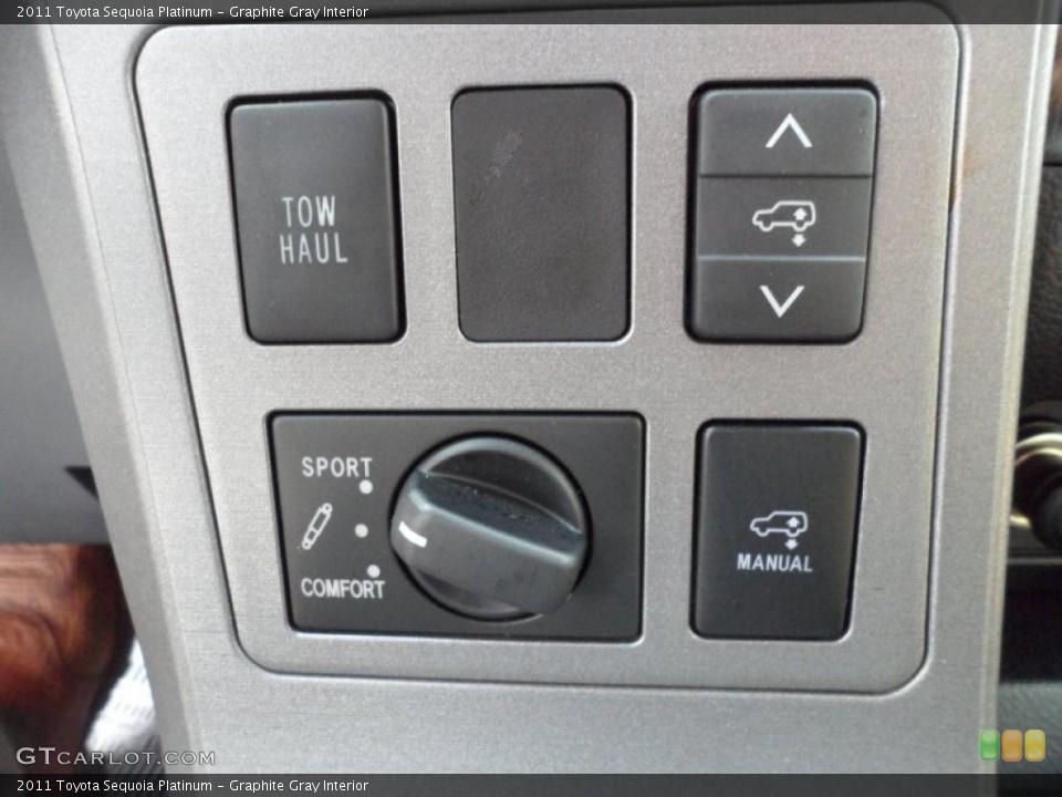 Graphite Gray Interior Controls for the 2011 Toyota Sequoia Platinum #54375445