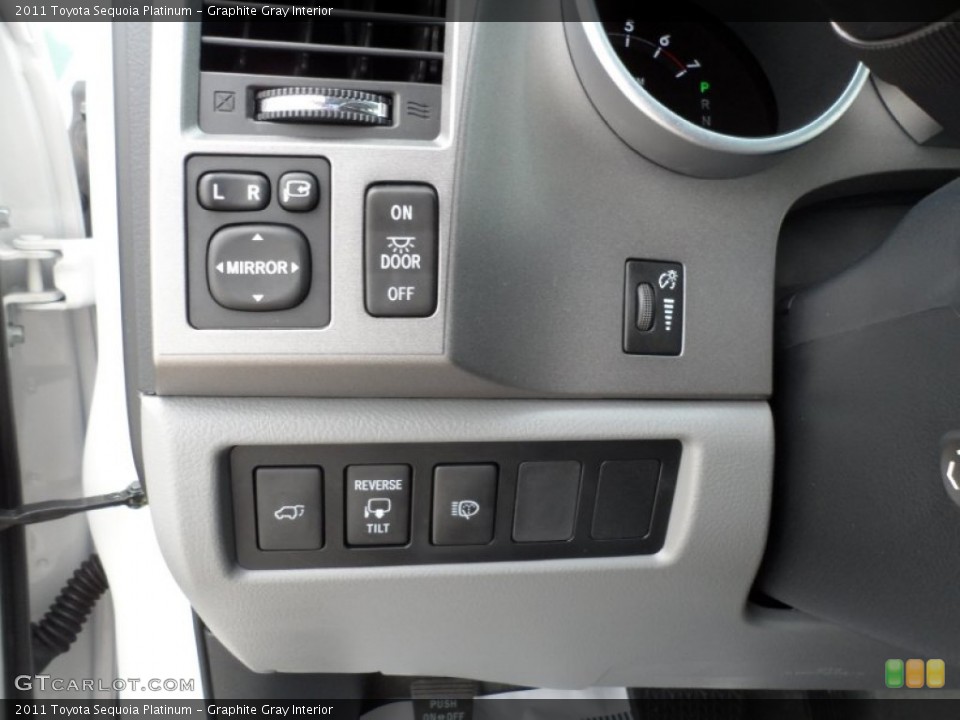 Graphite Gray Interior Controls for the 2011 Toyota Sequoia Platinum #54375478