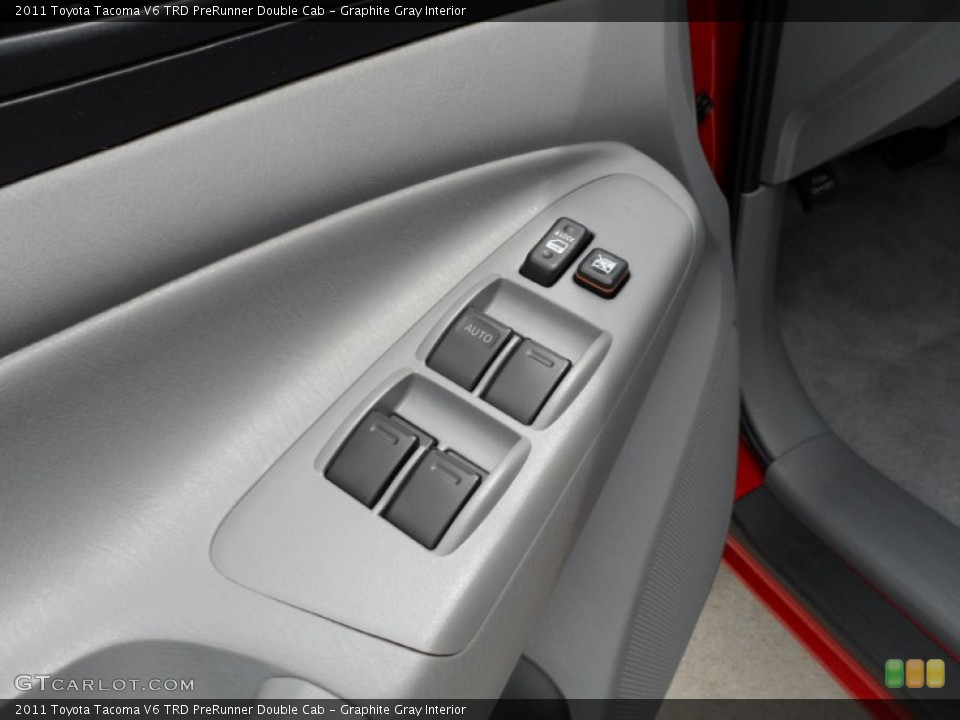 Graphite Gray Interior Controls for the 2011 Toyota Tacoma V6 TRD PreRunner Double Cab #54375829