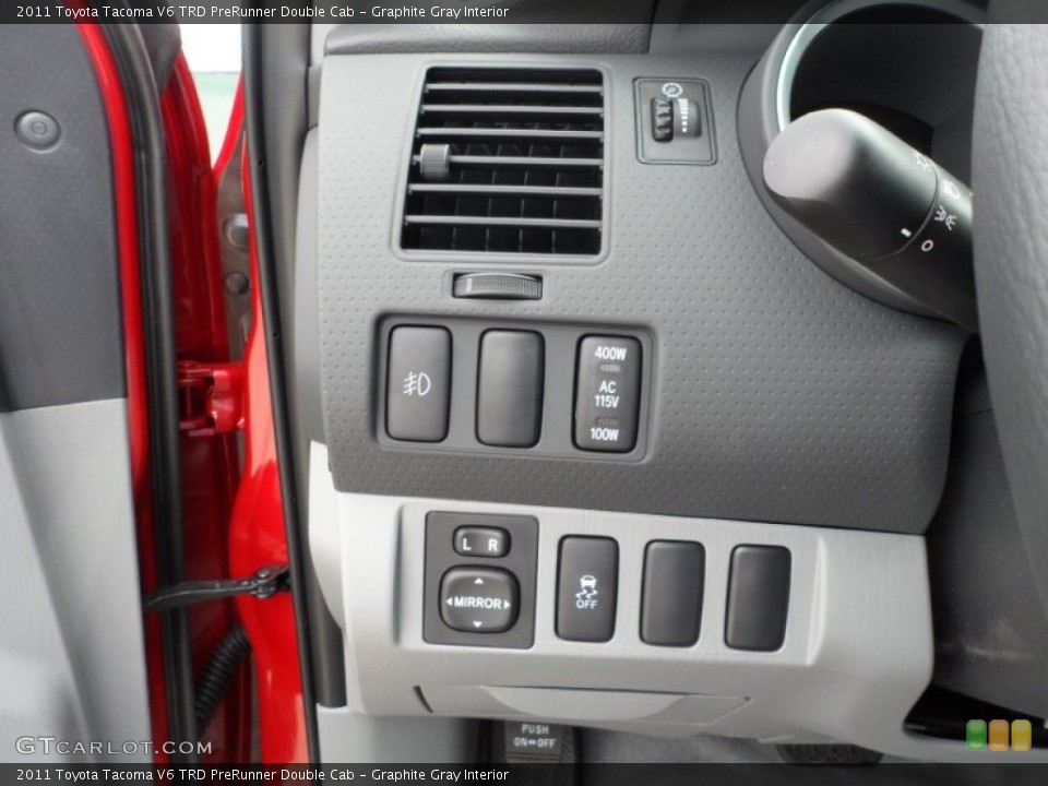 Graphite Gray Interior Controls for the 2011 Toyota Tacoma V6 TRD PreRunner Double Cab #54375883