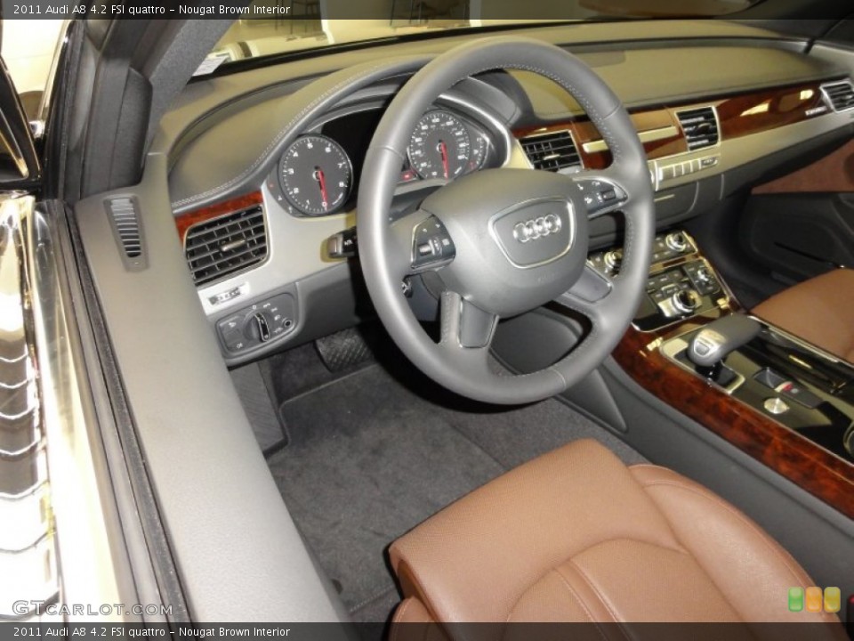 Nougat Brown Interior Dashboard for the 2011 Audi A8 4.2 FSI quattro #54377311