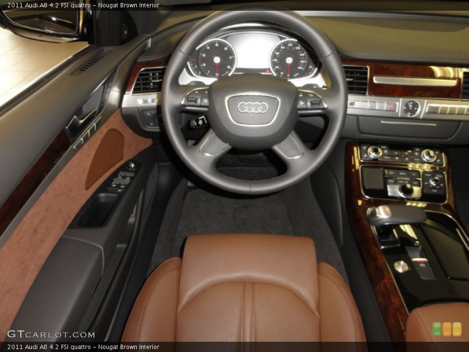 Nougat Brown Interior Steering Wheel for the 2011 Audi A8 4.2 FSI quattro #54377359