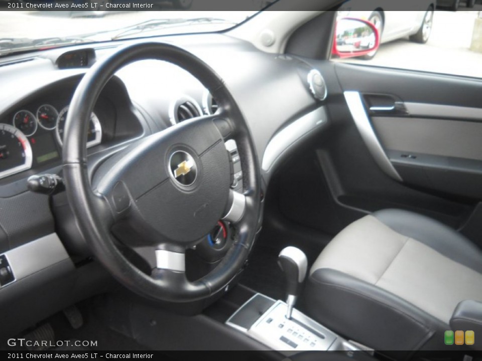 Charcoal Interior Steering Wheel for the 2011 Chevrolet Aveo Aveo5 LT #54378118