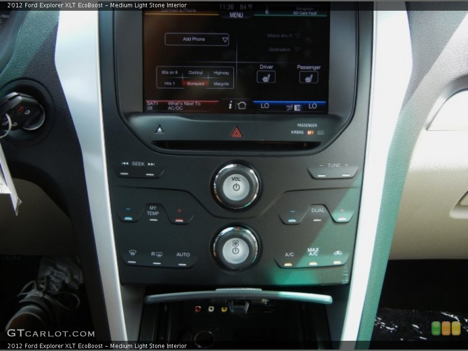 Medium Light Stone Interior Controls for the 2012 Ford Explorer XLT EcoBoost #54382378