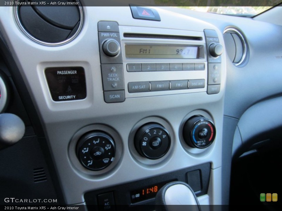 Ash Gray Interior Controls for the 2010 Toyota Matrix XRS #54382945