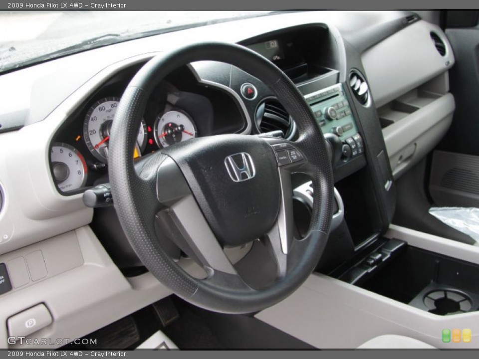 Gray Interior Steering Wheel for the 2009 Honda Pilot LX 4WD #54385900