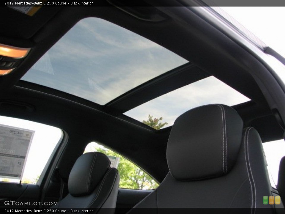 Black Interior Sunroof for the 2012 Mercedes-Benz C 250 Coupe #54387328