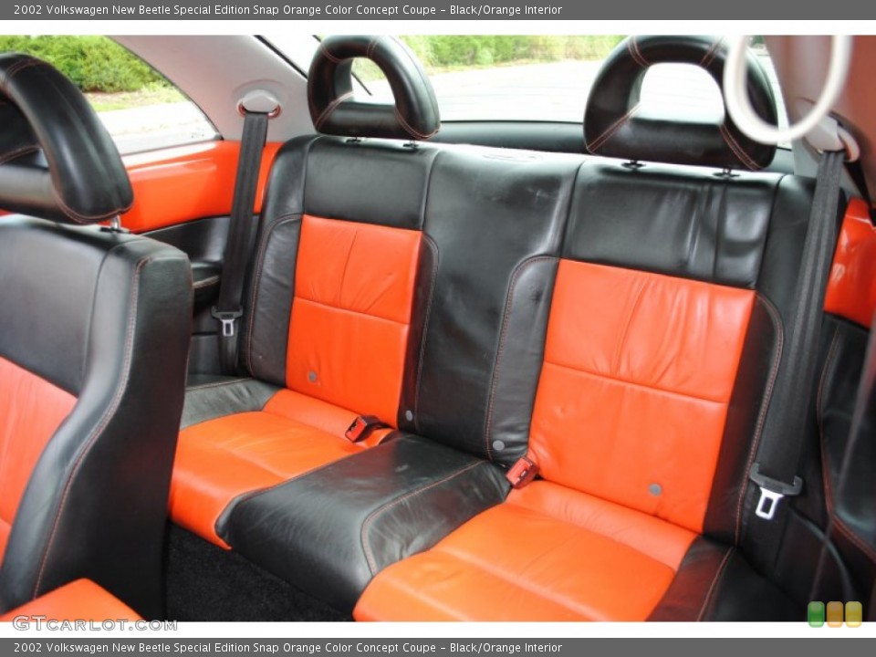 Black/Orange Interior Photo for the 2002 Volkswagen New Beetle Special Edition Snap Orange Color Concept Coupe #54392770