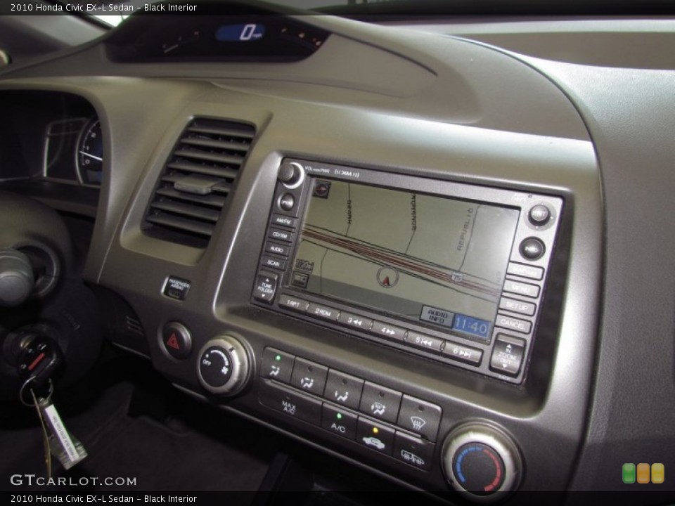 Black Interior Navigation for the 2010 Honda Civic EX-L Sedan #54395350