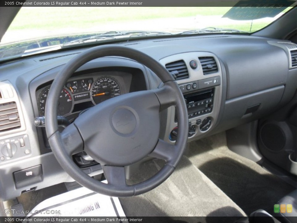 Medium Dark Pewter Interior Dashboard for the 2005 Chevrolet Colorado LS Regular Cab 4x4 #54396416