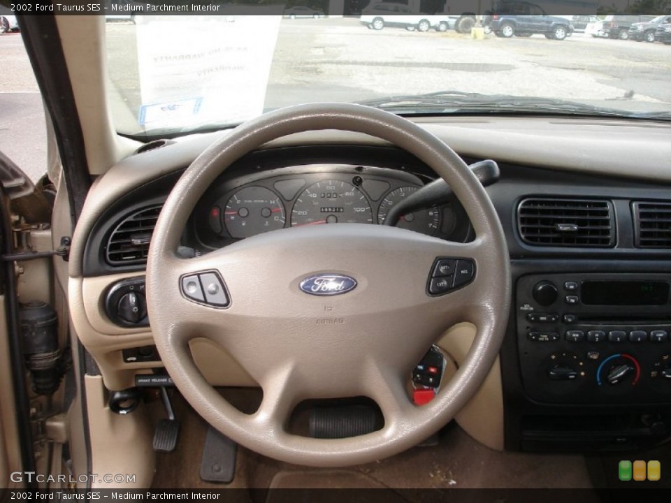 Medium Parchment Interior Steering Wheel for the 2002 Ford Taurus SES #54397905